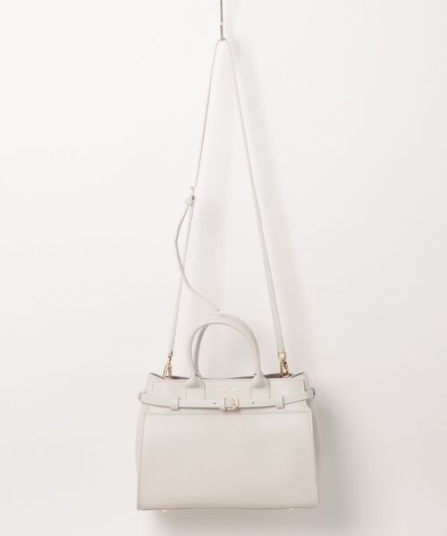 CHRISTIAN VILLA(クリスチャンヴィラ)の「【CHRISTIAN VILLA】ミディアムサイズレザーハンドバッグ(Q56439)(ハンドバッグ・レディース・グレー/オフホワイト/ブラック・ALL)」の11枚目の写真