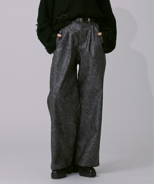 エルノロゼット Aranコラボ パンツ 白 Mサイズ センタークリースフレアパンツ（その他パンツ）｜Ellno Loset