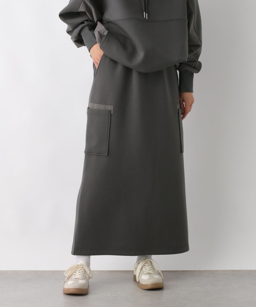 LEPSIM（レプシィム）の「異素材ナロースカート　290307（スカート・レディース・ブラック/オフホワイト/チャコールグレー・FREE）」の3枚目の写真