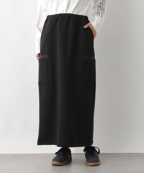 LEPSIM（レプシィム）の「異素材ナロースカート　290307（スカート・レディース・ブラック/オフホワイト/チャコールグレー・FREE）」の2枚目の写真