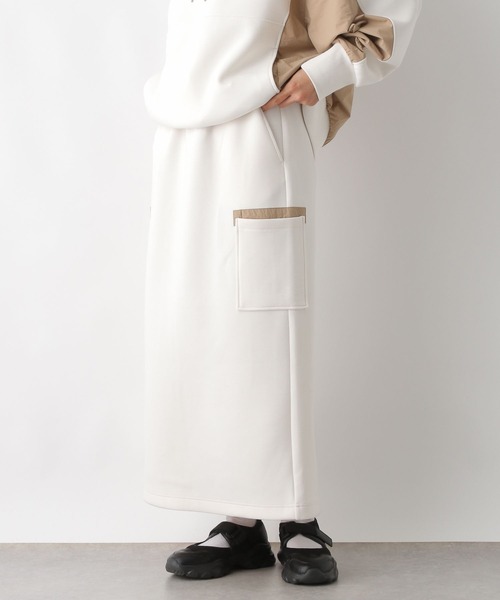 LEPSIM（レプシィム）の「異素材ナロースカート　290307（スカート・レディース・ブラック/オフホワイト/チャコールグレー・FREE）」の5枚目の写真