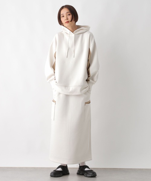 LEPSIM（レプシィム）の「異素材ナロースカート　290307（スカート・レディース・ブラック/オフホワイト/チャコールグレー・FREE）」の8枚目の写真