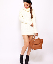 VENCEEXCHANGE | ケーブルオフタートルワンピース(ワンピース)