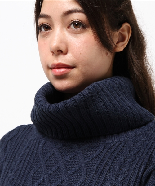 VENCEEXCHANGE（ヴァンスエクスチェンジ）の「ケーブルオフタートルワンピース（ワンピース・レディース・オフホワイト/グレー/ネイビー・MEDIUM）」の8枚目の写真