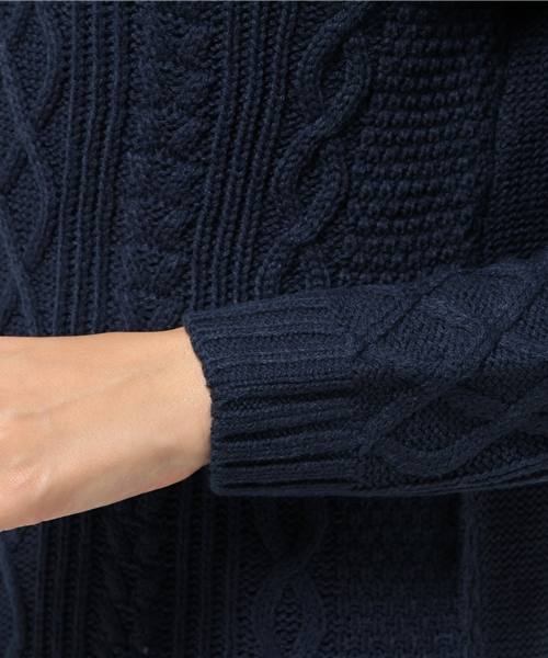 VENCEEXCHANGE（ヴァンスエクスチェンジ）の「ケーブルオフタートルワンピース（ワンピース・レディース・オフホワイト/グレー/ネイビー・MEDIUM）」の9枚目の写真