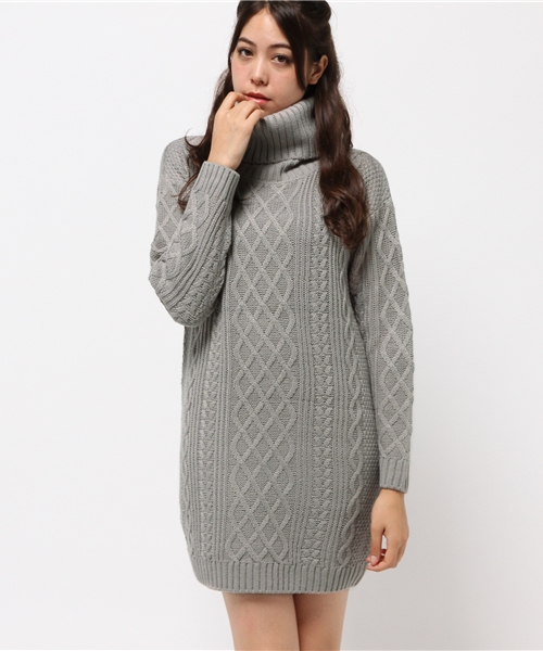 VENCEEXCHANGE（ヴァンスエクスチェンジ）の「ケーブルオフタートルワンピース（ワンピース・レディース・オフホワイト/グレー/ネイビー・MEDIUM）」の13枚目の写真