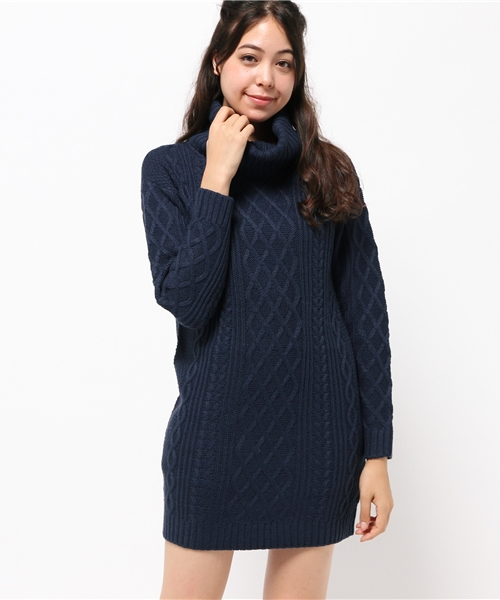 VENCEEXCHANGE（ヴァンスエクスチェンジ）の「ケーブルオフタートルワンピース（ワンピース・レディース・オフホワイト/グレー/ネイビー・MEDIUM）」の14枚目の写真