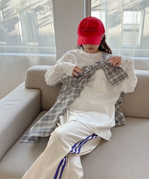 PILIT（ピリット）の「【サイズ展開あり】ビッグポケットロンTee（Tシャツ/カットソー・レディース・ブルー/オートミール/杢グレー/オフホワイト/ピンク・LARGE/MEDIUM）」の22枚目の写真