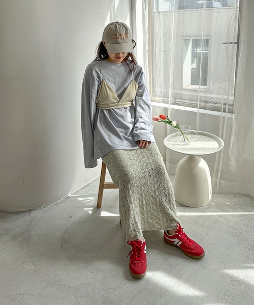 PILIT（ピリット）の「【サイズ展開あり】ビッグポケットロンTee（Tシャツ/カットソー・レディース・ブルー/オートミール/杢グレー/オフホワイト/ピンク・LARGE/MEDIUM）」の16枚目の写真