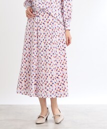 Reflect（リフレクト）の「【マシンウォッシュ可／セットアップ可】フリュイドプリントスカート（スカート）」