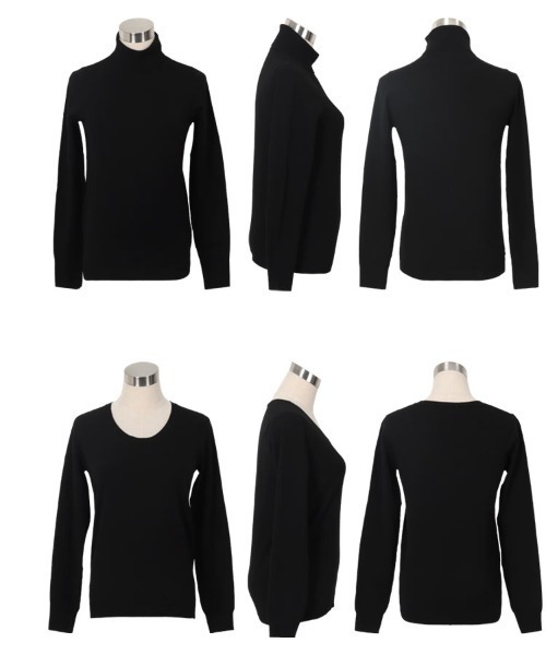 KOBE LETTUCE（コウベレタス）の「[ M/L/XL 選べるネック ] メルティシンプルニット（ニット/セーター・レディース・グレー系/グレー系1/サックスブルー系/サックスブルー系1/ベージュ系/ベージュ系1/アイボリー系/アイボリー系1/ブラック/ブラック系・L/M/XL）」の22枚目の写真