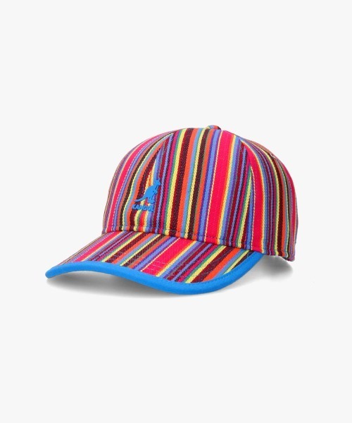 KANGOL（カンゴール）の「KANGOL MULTI COLOR STRIPE BASEBALL / カンゴール（キャップ・レディース・ブルー/ダークパープル・ONE SIZE）」の7枚目の写真