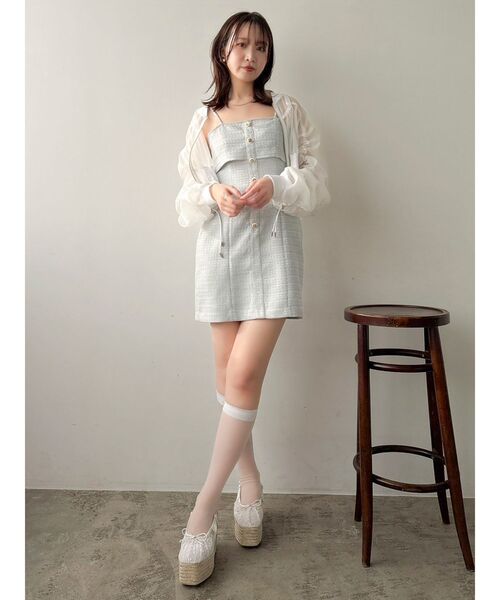 新品タグ付き　ダズリン　エアリーレースブルゾン dazzlin エアリーレースブルゾン 0225202001|apricot online shop