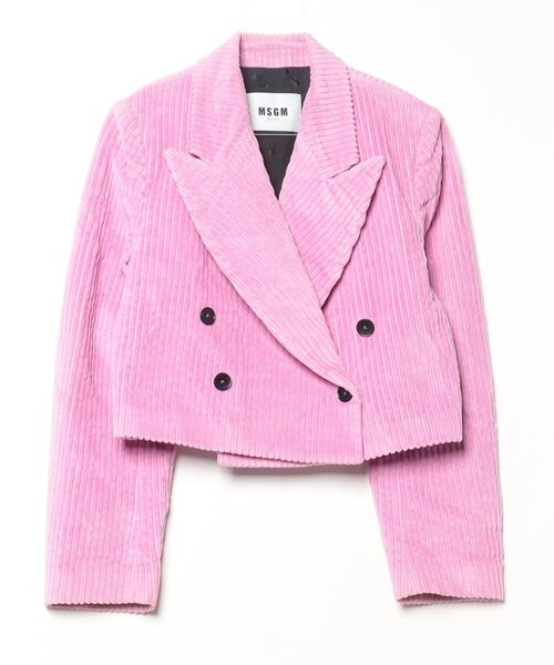 MSGMのピンクのジャケット 未使用品 エムエスジーエム MSGM 19AW CROP DOWN JACKET