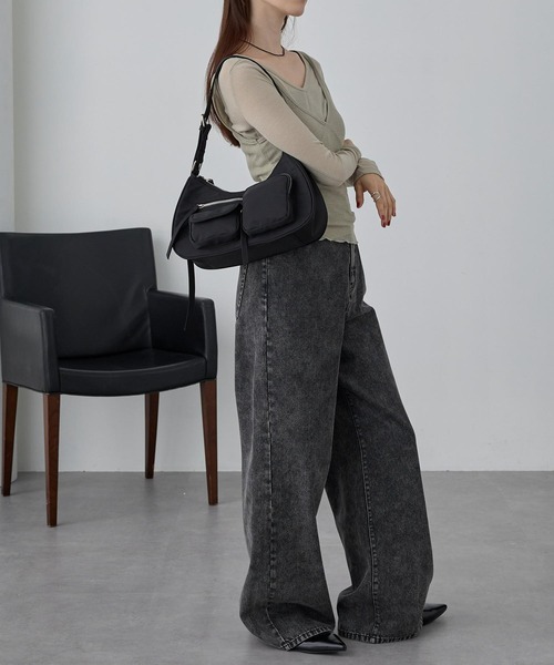 nui nullu】2WAYマルチポケットショルダーバッグ（ショルダー