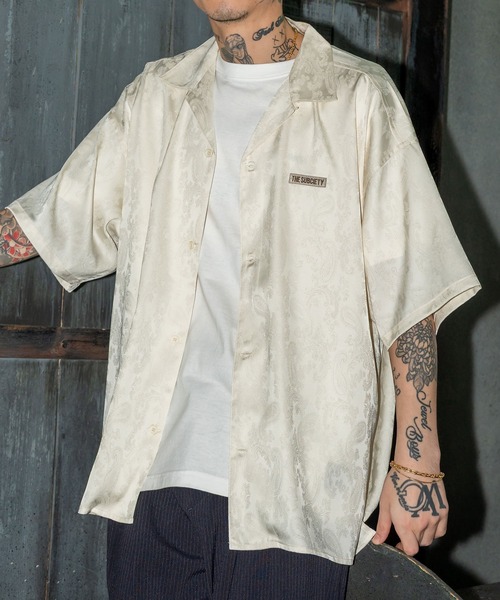 Subciety（サブサエティ）の「Jacquard paisley shirt（シャツ/ブラウス・メンズ・グレー/アイボリー/ブラック・SMALL/MEDIUM/LARGE/X-LARGE）」の7枚目の写真