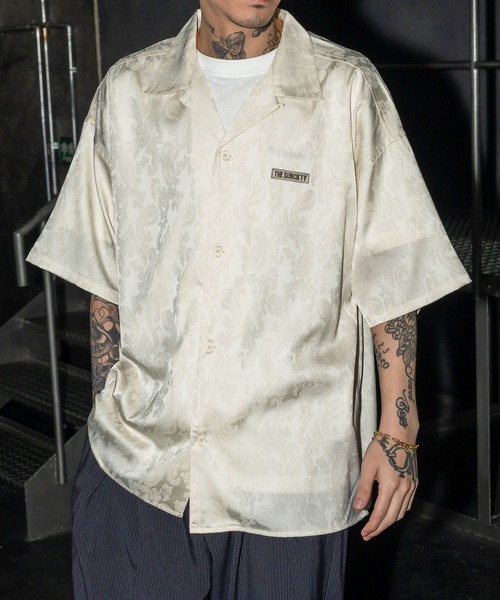 Subciety（サブサエティ）の「Jacquard paisley shirt（シャツ/ブラウス・メンズ・グレー/アイボリー/ブラック・SMALL/MEDIUM/LARGE/X-LARGE）」の8枚目の写真