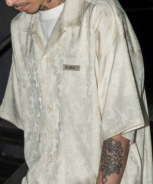 Subciety（サブサエティ）の「Jacquard paisley shirt（シャツ/ブラウス・メンズ・グレー/アイボリー/ブラック・SMALL/MEDIUM/LARGE/X-LARGE）」の9枚目の写真
