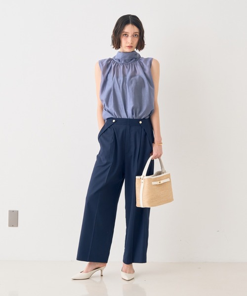 EMMA ROUGE VIF(エマルージュヴィフ)の「【一部店舗限定】【北野百笑さん着用】前後2WAYシアーボウタイブラウス(シャツ/ブラウス・レディース・ホワイト/ピンク/グレイッシュブルー・フリー)」の19枚目の写真