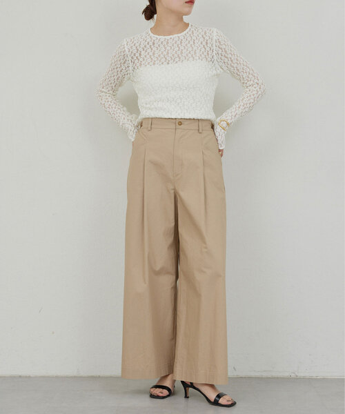 GALLARDAGALANTE（ガリャルダガランテ）の「【La nature linge】レースカットソー（Tシャツ/カットソー・レディース・ホワイト/ブラック/ブルー・FREE）」の10枚目の写真