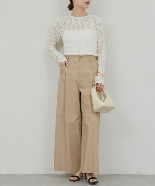 GALLARDAGALANTE（ガリャルダガランテ）の「【La nature linge】レースカットソー（Tシャツ/カットソー・レディース・ホワイト/ブラック/ブルー・FREE）」の11枚目の写真