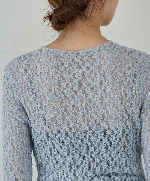 【La nature linge ガリャルダガランテ】レースカットソー La nature linge】レースカットソー | GALLARDAGALANTE(ガリャル