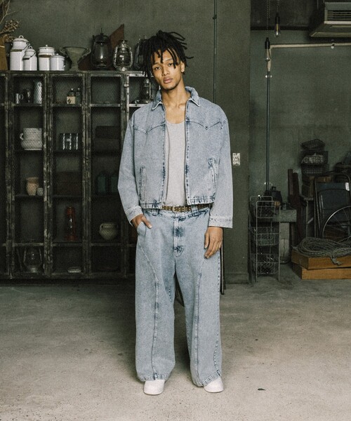 NAUTICA（ノーティカ）の「NAUTICA JEANS CO./ノーティカジーンズ Faded Gizastitch T/C Curve Pants/フェイデッド ギザステッチ コットンポリエステル カーブパンツ（デニムパンツ・メンズ・ネイビー/ブラック・SMALL/MEDIUM/LARGE）」の13枚目の写真