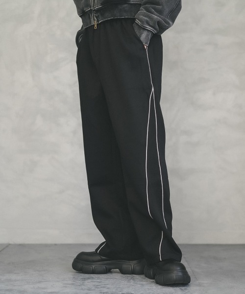 Shoowtime(ショウタイム)の「Side piping design sweatpants / パイピングデザインスウェットパンツ(スウェットパンツ・メンズ・ブラック/ヘザーグレー・X-LARGE/LARGE/MEDIUM)」の2枚目の写真