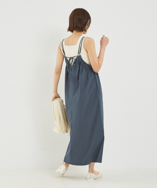 abahouse mavie（アバハウスマヴィ）の「【大人のいちまんワンピ】ギャザーキャミワンピ（ワンピース・レディース・ダークグリーン/ブラック・フリー）」の6枚目の写真