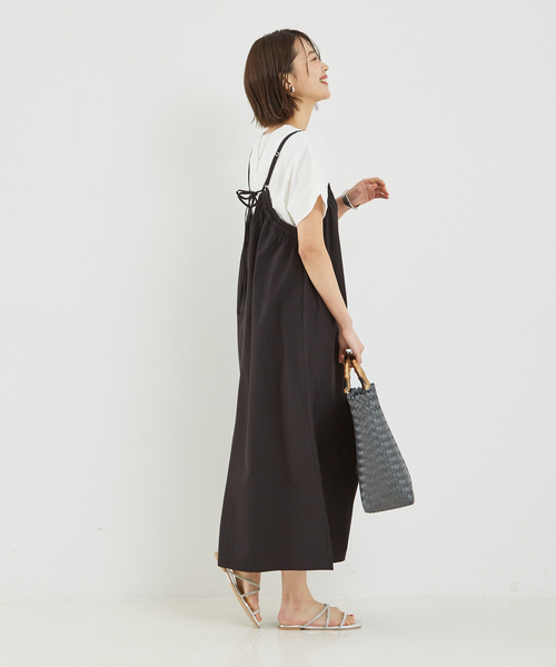 abahouse mavie（アバハウスマヴィ）の「【大人のいちまんワンピ】ギャザーキャミワンピ（ワンピース・レディース・ダークグリーン/ブラック・フリー）」の10枚目の写真