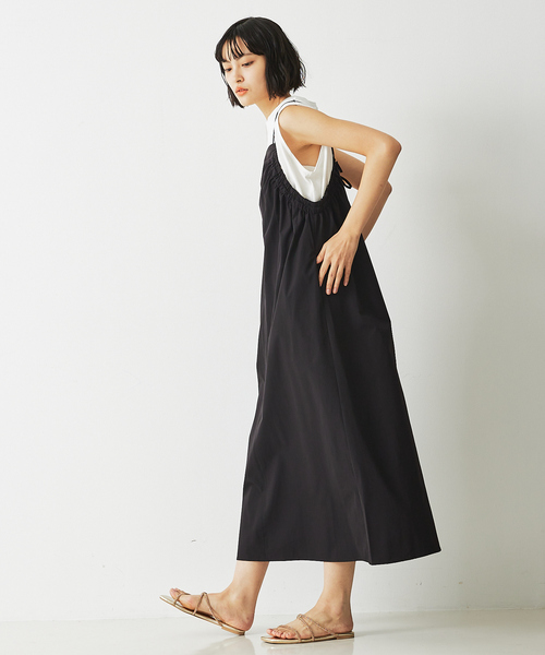 abahouse mavie（アバハウスマヴィ）の「【大人のいちまんワンピ】ギャザーキャミワンピ（ワンピース・レディース・ダークグリーン/ブラック・フリー）」の13枚目の写真