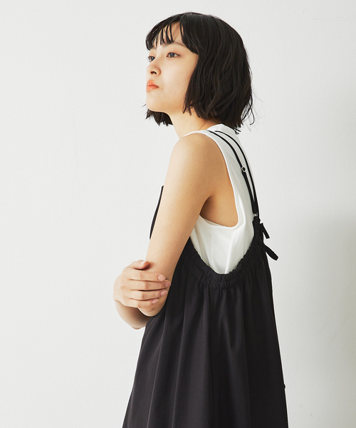 abahouse mavie（アバハウスマヴィ）の「【大人のいちまんワンピ】ギャザーキャミワンピ（ワンピース・レディース・ダークグリーン/ブラック・フリー）」の16枚目の写真