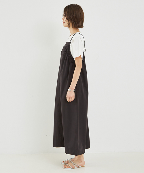 abahouse mavie（アバハウスマヴィ）の「【大人のいちまんワンピ】ギャザーキャミワンピ（ワンピース・レディース・ダークグリーン/ブラック・フリー）」の19枚目の写真