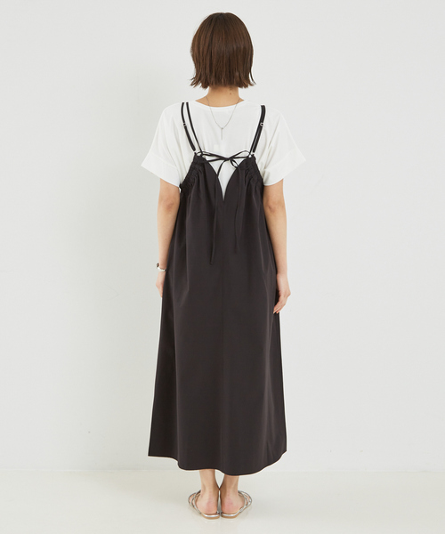 abahouse mavie（アバハウスマヴィ）の「【大人のいちまんワンピ】ギャザーキャミワンピ（ワンピース・レディース・ダークグリーン/ブラック・フリー）」の20枚目の写真