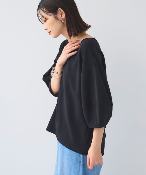 CROSS FUNCTION（クロスファンクション）の「《シワになりにくい》サマ美え ジョーゼットバルーンスリーブトップス【CF/クロスファンクション】（Tシャツ/カットソー・レディース・オフホワイト/ネイビー/ブラック・L/M/LL）」の17枚目の写真