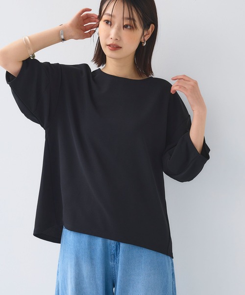 CROSS FUNCTION（クロスファンクション）の「《シワになりにくい》サマ美え ジョーゼットバルーンスリーブトップス【CF/クロスファンクション】（Tシャツ/カットソー・レディース・オフホワイト/ネイビー/ブラック・L/M/LL）」の15枚目の写真