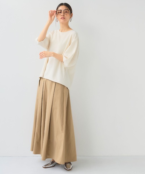 CROSS FUNCTION（クロスファンクション）の「《シワになりにくい》サマ美え ジョーゼットバルーンスリーブトップス【CF/クロスファンクション】（Tシャツ/カットソー・レディース・オフホワイト/ネイビー/ブラック・L/M/LL）」の13枚目の写真