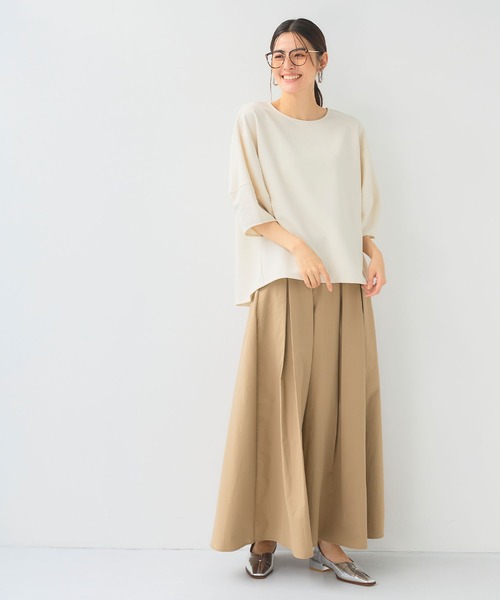 CROSS FUNCTION（クロスファンクション）の「《シワになりにくい》サマ美え ジョーゼットバルーンスリーブトップス【CF/クロスファンクション】（Tシャツ/カットソー・レディース・オフホワイト/ネイビー/ブラック・L/M/LL）」の14枚目の写真