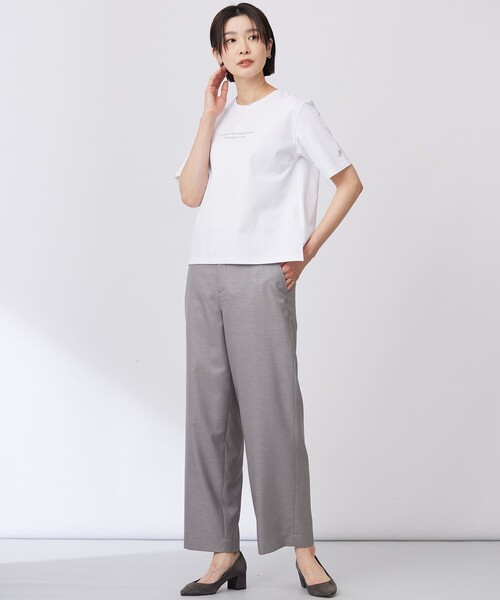 J.PRESS(ジェイプレス)の「【セットアップ対応・洗える・UV加工・吸水速乾】OXIJEWELストレッチ ストレート パンツ(その他パンツ・レディース・シルバー系/ライトグレー系/ベージュ系/ネイビー系・T13/T15/T17)」の13枚目の写真