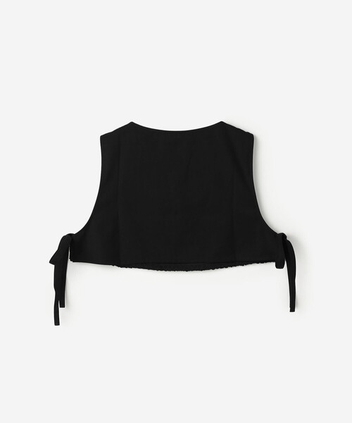 Bshop(ビショップ)の「eunoia | ツイード クロップドベスト WOMEN(ベスト・レディース・ブラック・ONE)」の8枚目の写真