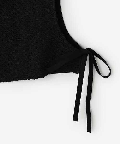 Bshop(ビショップ)の「eunoia | ツイード クロップドベスト WOMEN(ベスト・レディース・ブラック・ONE)」の3枚目の写真