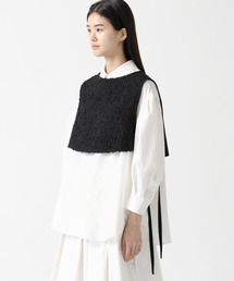 eunoia | ツイード クロップドベスト WOMEN