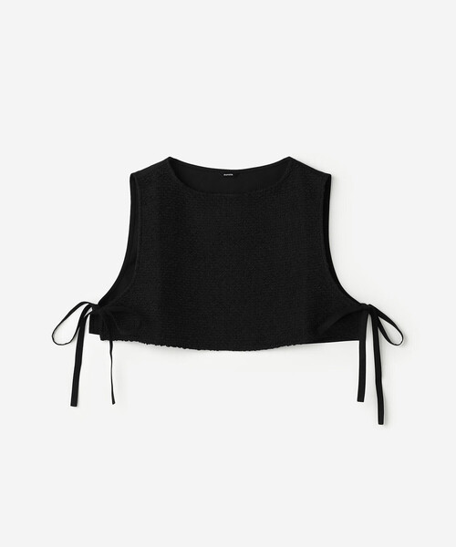 Bshop(ビショップ)の「eunoia | ツイード クロップドベスト WOMEN(ベスト・レディース・ブラック・ONE)」の10枚目の写真