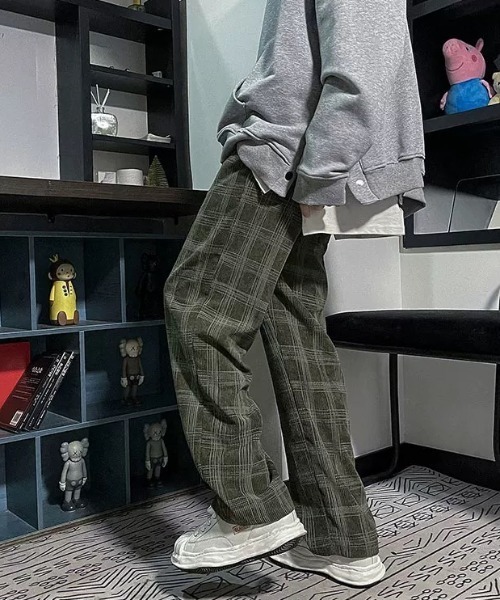 HEALTH ヘルス チェック ワイドイージーパンツ 大阪 楽天市場】チェックパンツ メンズ テーパード ワイドパンツ