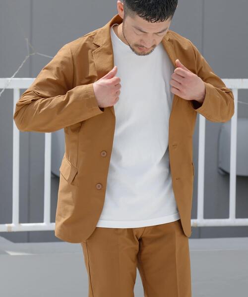 URBAN RESEARCH ROSSO MEN（アーバンリサーチロッソメン）の「『WEB限定』『XLサイズあり』ウォッシャブルドライシアサッカーセットアップ（セットアップ・メンズ・ネイビー/ブラウン/ブラック・X-LARGE/LARGE/MEDIUM/SMALL）」の11枚目の写真