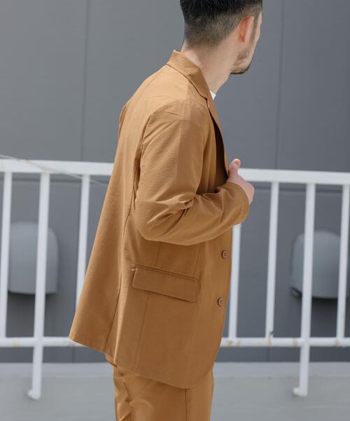URBAN RESEARCH ROSSO MEN（アーバンリサーチロッソメン）の「『WEB限定』『XLサイズあり』ウォッシャブルドライシアサッカーセットアップ（セットアップ・メンズ・ネイビー/ブラウン/ブラック・X-LARGE/LARGE/MEDIUM/SMALL）」の12枚目の写真