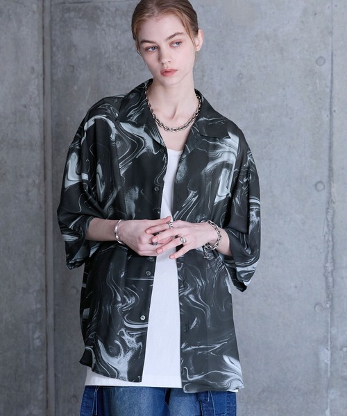 SERACE（セラス）の「【SERACE】2way loose drape marble pattern