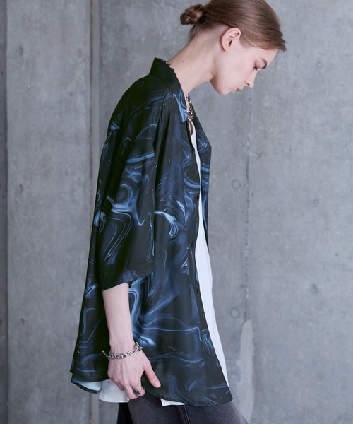 SERACE（セラス）の「【SERACE】2way loose drape marble pattern