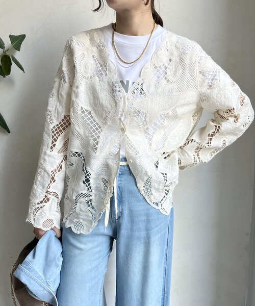 DOUDOU レースシャツ　完売 セール】レースシャツ（シャツ/ブラウス）｜DouDou（ドゥドゥ
