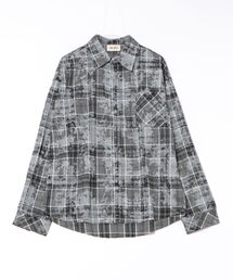 THE HITSS | オーバーサイズ ダメージ加工 グランジ チェックシャツ(シャツ/ブラウス)